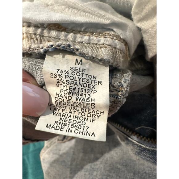 Blue B. Collection – Rhinestone Cutout Wide-Leg Jeans – Medium - Picture 3 of 7